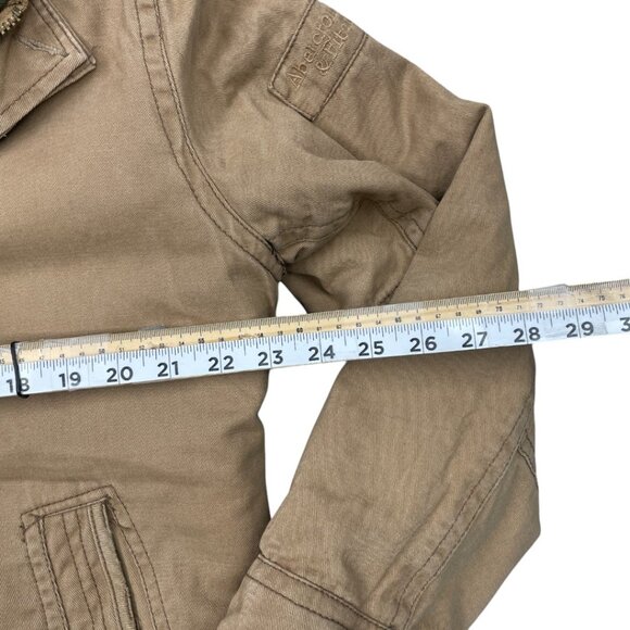 Abercrombie & Fitch Vintage Sentinel Military Cargo Canvas Sherpa Lined Jacket L - Picture 9 of 14